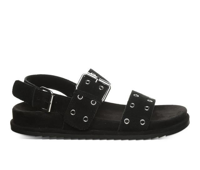 Women's Bearpaw Liandra Footbed Sandals in Black color