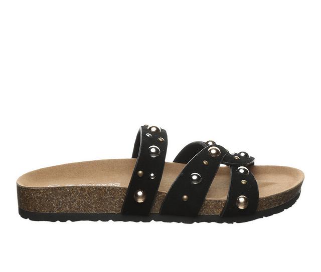 Women's Bearpaw Kaia Footbed Sandals in Black color