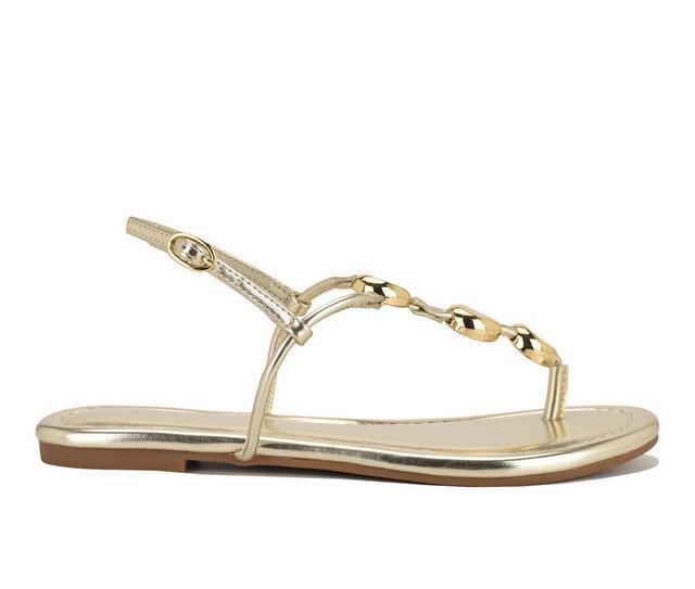 Women's Nine West Bello Sandals in Gold color