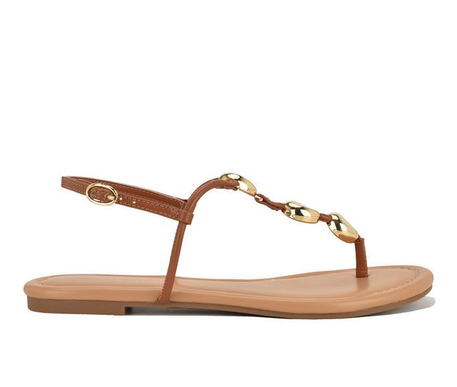 Women's Nine West Bello Sandals in Medium Brown color