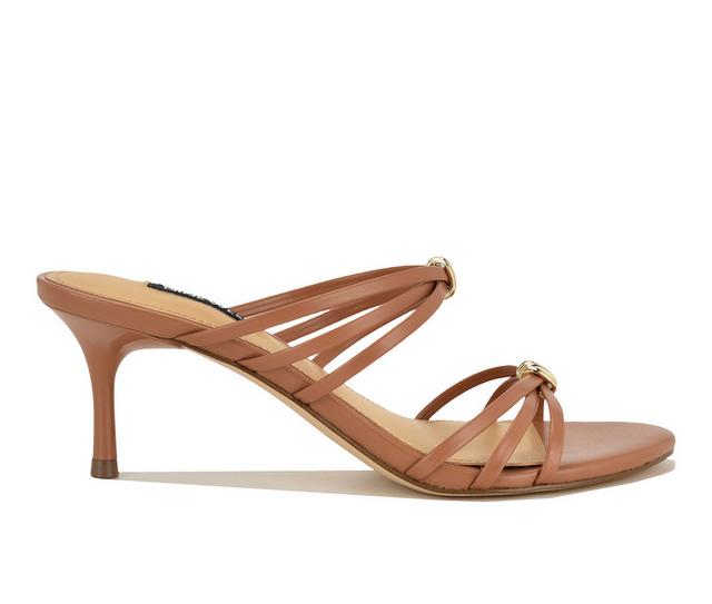 Women's Nine West Grece Heeled Sandals in Brown color