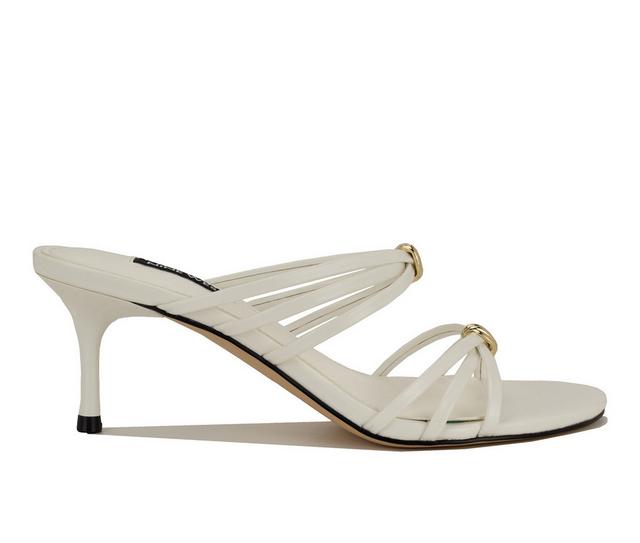 Women's Nine West Grece Heeled Sandals in White color