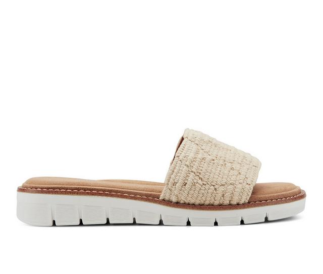 Women's Easy Spirit Jadyn Slide Sandals in Ivory color