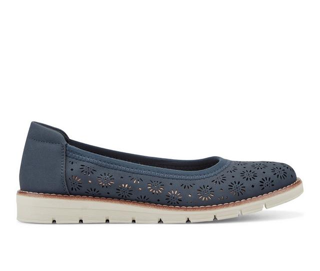 Women's Easy Spirit Keliann Flats in Navy color