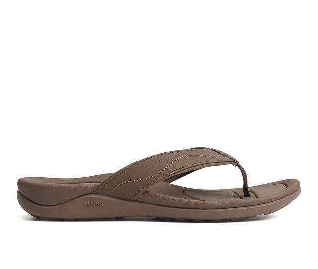 Women's Strive Wave Flip-Flops in Chocolate color