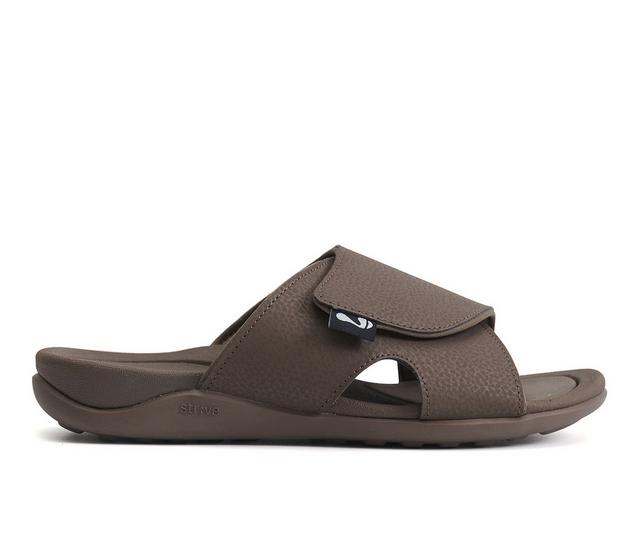 Women's Strive Dune Sport Slides in Chocolate color