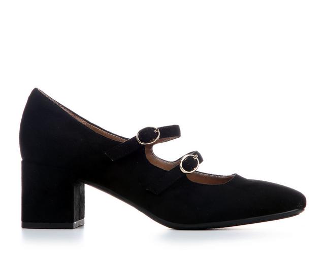 Women's LifeStride Claudette Maty Jane Pumps in Black Micro color