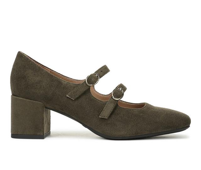 Women's LifeStride Claudette Maty Jane Pumps in Army Green color