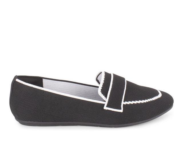 Women's Tahari Stockholm Loafers in Black/Ivory color