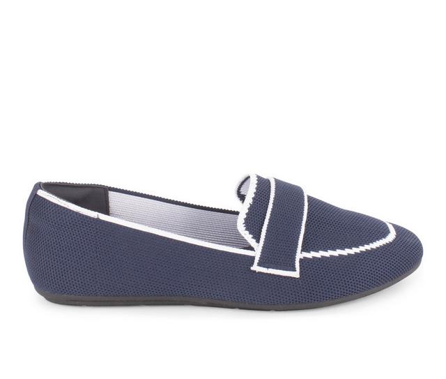Women's Tahari Stockholm Loafers in Navy/White color
