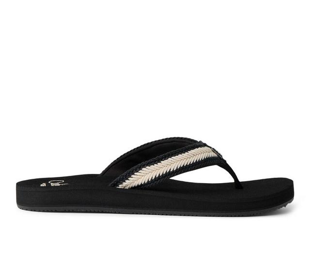 Women's Reef Baja Maria Flip-Flops in Black/Vintage color