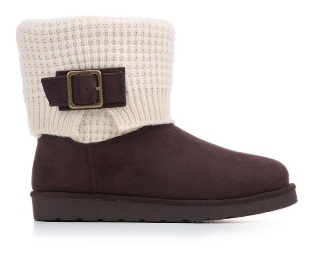 Women's White Mountain Daisee Boots in Dark Brown color