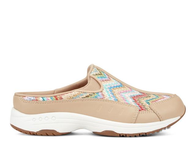 Women's Easy Spirit Traveltime 20th Anniversary Edition Slip-on Sneakers in Beige Chevron color