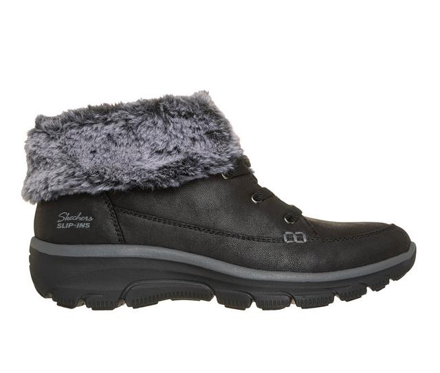 Women's Skechers Easy Going Chilly Slip In 168213 Booties in Black color