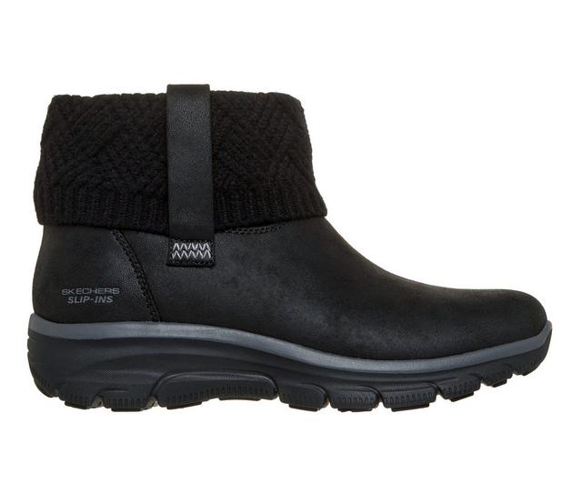 Women's Skechers Easy Going-Cozy Weather Slip In 168193 Booties in Black color