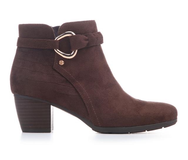 Women's Cliffs by White Mountain Anslie Booties in Espresso/Fabric color