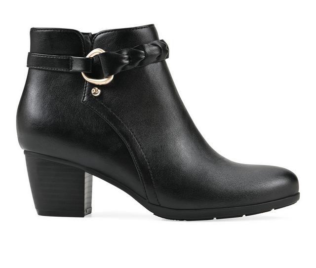 Women's Cliffs by White Mountain Anslie Booties in Black Wide color