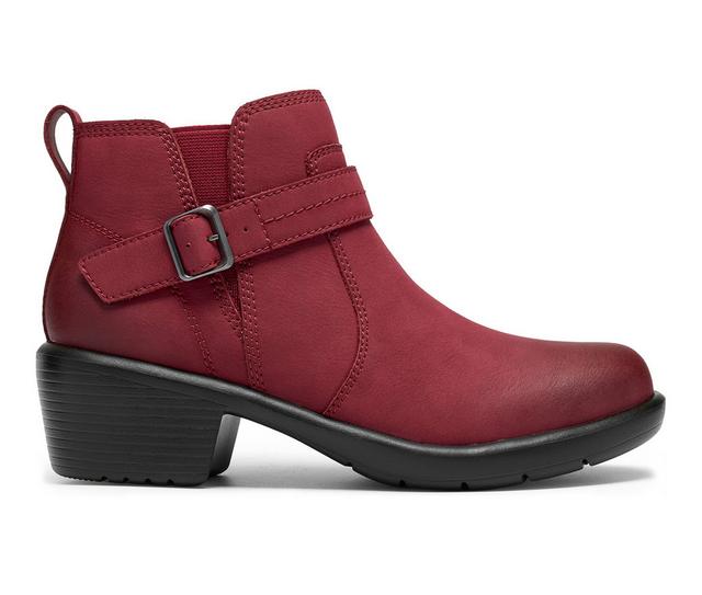 Women's Clarks Kynnzie Rise Booties in Red color