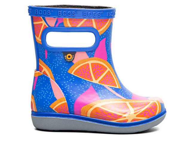Kids' Bogs Footwear Infant & Toddler Skipper II Rain Boots in Blue Multi color