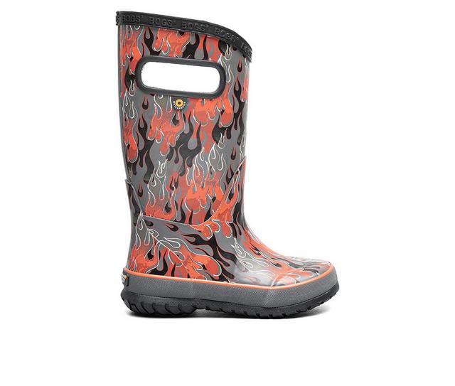 Kids' Bogs Footwear Infant & Toddler Rain Boots in Dark Grey Multi color