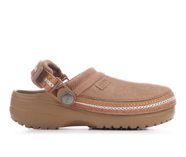 Kids' Crocs Little Kid & Big Kid Suede Stitch Clogs in Sepia color