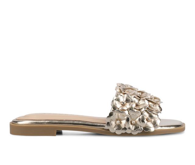 Women's Journee Collection Azalea Sandals in Gold color