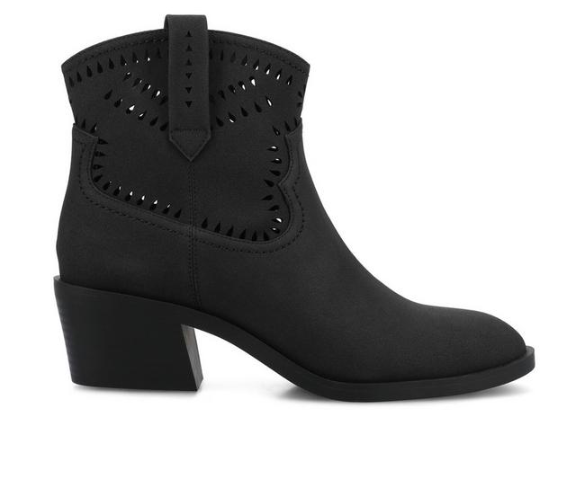Women's Journee Collection Cheyenne Booties in Black color