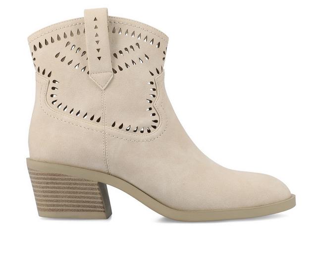 Women's Journee Collection Cheyenne Booties in Taupe color