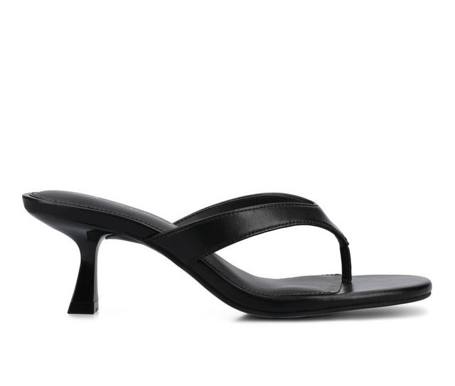 Women's Journee Collection Danielle Dress Sandals in Black color
