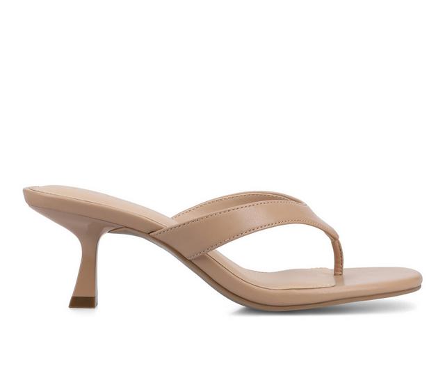 Women's Journee Collection Danielle Dress Sandals in Natural color