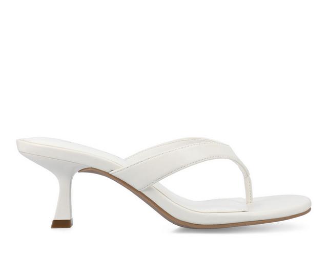 Women's Journee Collection Danielle Dress Sandals in White color