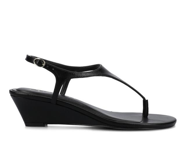 Women's Journee Collection Kathryn Wedges in Black color