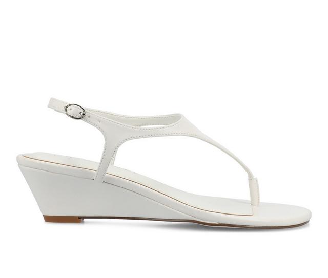 Women's Journee Collection Kathryn Wedges in White color
