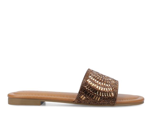 Women's Journee Collection Maria Sandals in Gold color