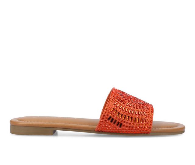 Women's Journee Collection Maria Sandals in Orange color