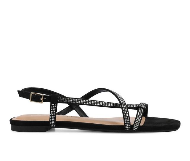 Women's Journee Collection Francis Sandals in Black color