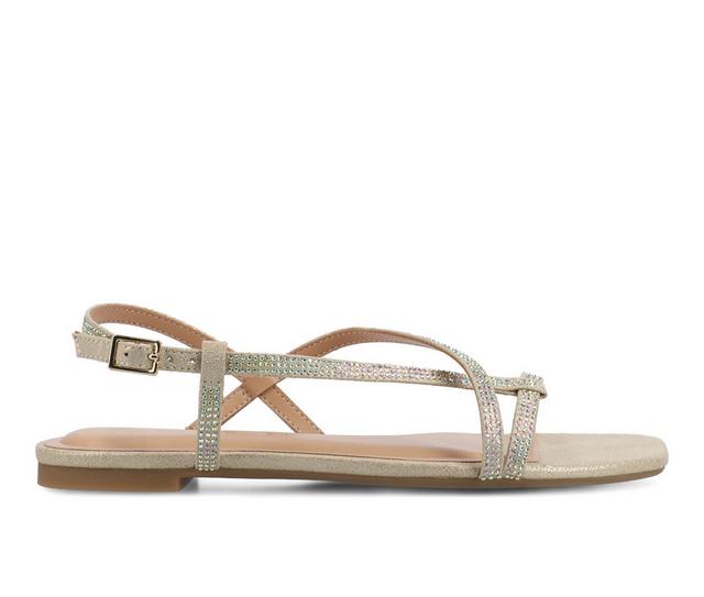 Women's Journee Collection Francis Sandals in Gold color