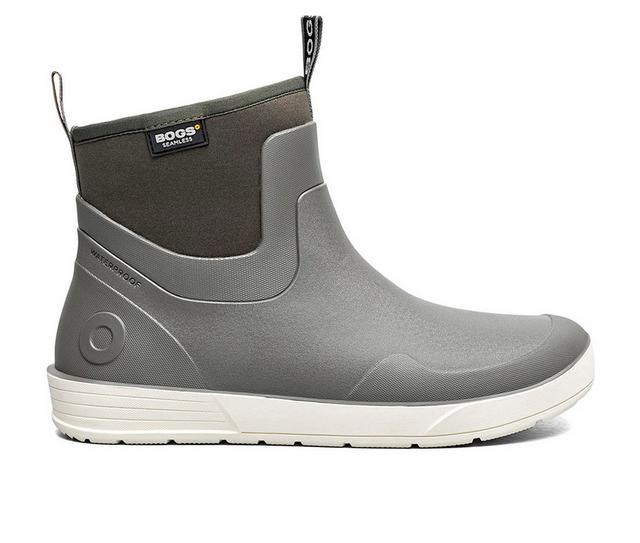 Men's Bogs Footwear Rockaway Seamless Chelsea Rain Boots in Grey Multi color