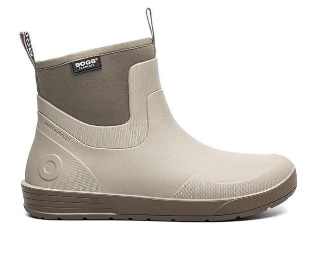 Men's Bogs Footwear Rockaway Seamless Chelsea Rain Boots in Taupe Multi color