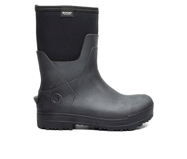 Men's Bogs Footwear All Season Seamless Mid Farm & Ranch Boots in Black color