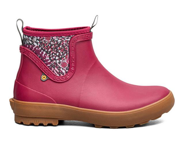 Women's Bogs Footwear Harper Chelsea Rain Boots in Berry color