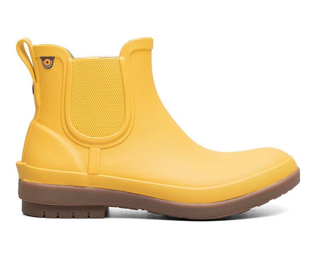 Women's Bogs Footwear Amanda II Chelsea Rain Boots in Mustard color