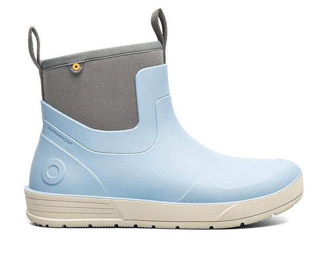Women's Bogs Footwear Rockaway Seamless Chelsea Women's Rain Boots in Sky Blue Multi color