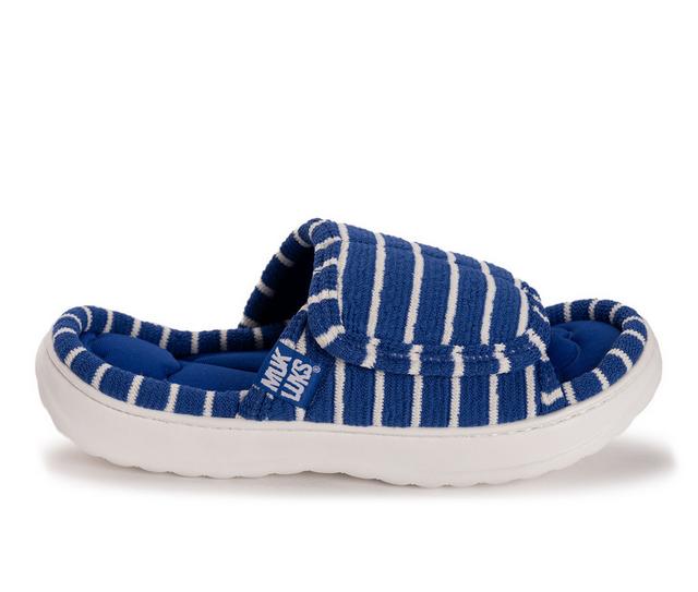 MUK LUKS Women's Realynn Slippers in Blue color