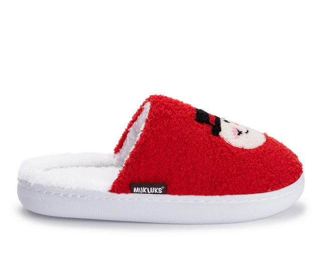MUK LUKS Women's Joss Slippers in Jolly Snowman color