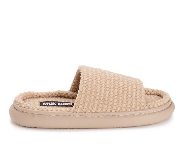 MUK LUKS Women's Marsai Slippers in Wheat color