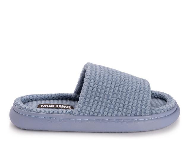MUK LUKS Women's Marsai Slippers in Chambray Blue color