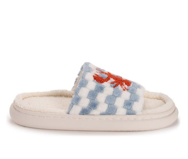 MUK LUKS Women's Marsai Slippers in Blue Lobster color