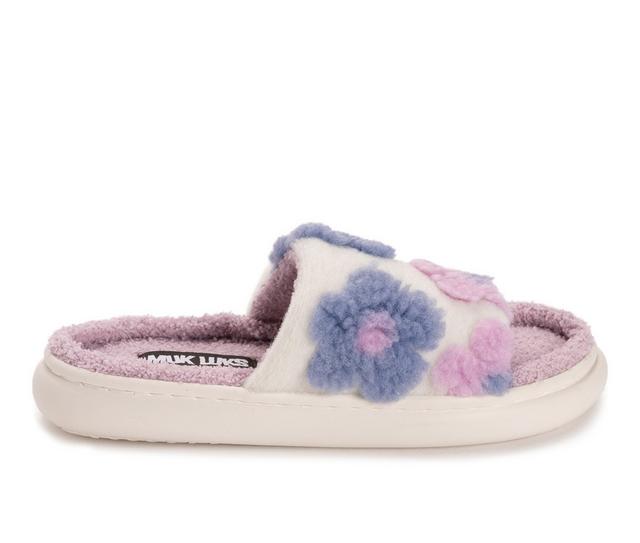 MUK LUKS Women's Marsai Slippers in Ochid Flower color