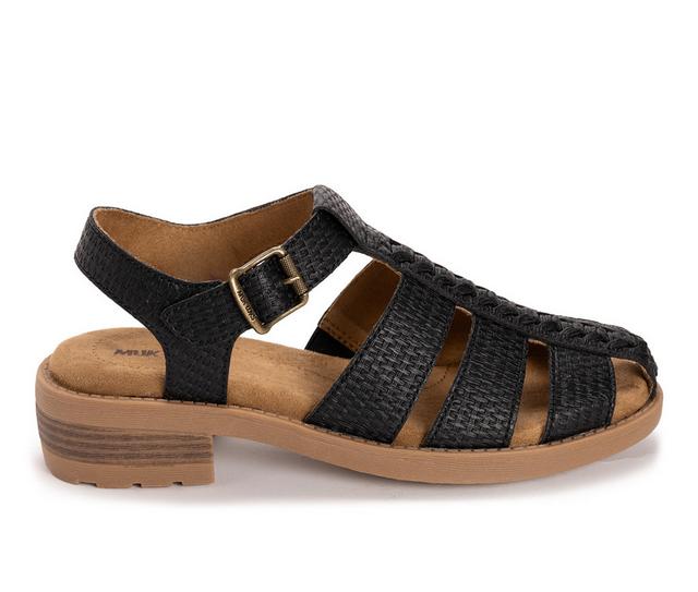 Women's MUK LUKS Vanilla Sandals in Black color